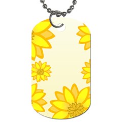 Sunflowers Flower Floral Yellow Dog Tag (one Side) by Mariart
