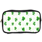 Leaf Green White Toiletries Bags 2-Side Back