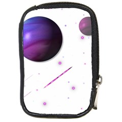 Space Transparent Purple Moon Star Compact Camera Cases by Mariart