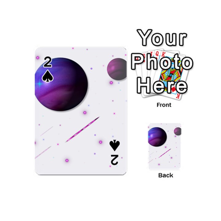 Space Transparent Purple Moon Star Playing Cards 54 (Mini) 