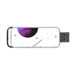 Space Transparent Purple Moon Star Portable Usb Flash (two Sides)