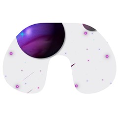 Space Transparent Purple Moon Star Travel Neck Pillows by Mariart