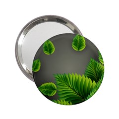 Leaf Green Grey 2 25  Handbag Mirrors by Mariart