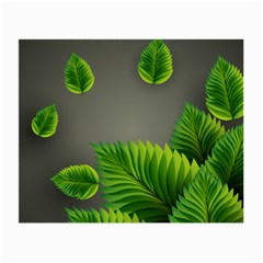 Leaf Green Grey Small Glasses Cloth by Mariart