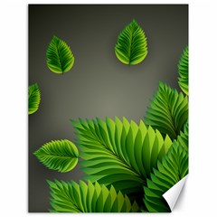 Leaf Green Grey Canvas 18  X 24   by Mariart