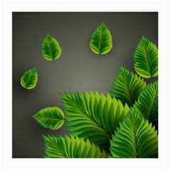 Leaf Green Grey Medium Glasses Cloth by Mariart