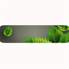 Leaf Green Grey Large Bar Mats