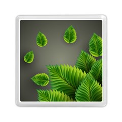Leaf Green Grey Memory Card Reader (square) 