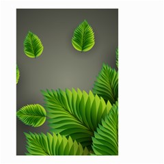Leaf Green Grey Small Garden Flag (two Sides) by Mariart