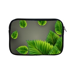 Leaf Green Grey Apple Ipad Mini Zipper Cases by Mariart