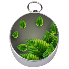 Leaf Green Grey Silver Compasses by Mariart