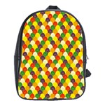 Flower Floral Sunflower Color Rainbow Yellow Purple Red Green School Bags(Large)  Front