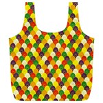 Flower Floral Sunflower Color Rainbow Yellow Purple Red Green Full Print Recycle Bags (L)  Back