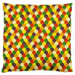 Flower Floral Sunflower Color Rainbow Yellow Purple Red Green Large Flano Cushion Case (one Side) by Mariart
