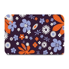 Bright Colorful Busy Large Retro Floral Flowers Pattern Wallpaper Background Plate Mats