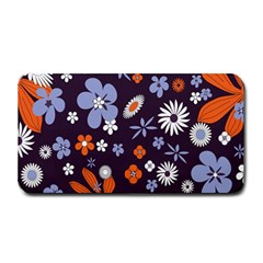 Bright Colorful Busy Large Retro Floral Flowers Pattern Wallpaper Background Medium Bar Mats