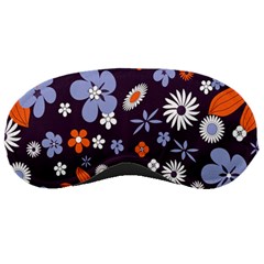 Bright Colorful Busy Large Retro Floral Flowers Pattern Wallpaper Background Sleeping Masks