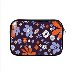 Bright Colorful Busy Large Retro Floral Flowers Pattern Wallpaper Background Apple MacBook Pro 15  Zipper Case