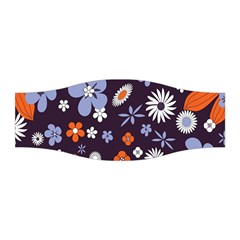 Bright Colorful Busy Large Retro Floral Flowers Pattern Wallpaper Background Stretchable Headband