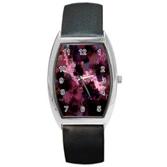 Grunge Purple Abstract Texture Barrel Style Metal Watch by Nexatart