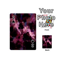 Grunge Purple Abstract Texture Playing Cards 54 (mini)  by Nexatart