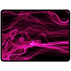 Abstract Pink Smoke On A Black Background Fleece Blanket (large)  by Nexatart