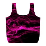 Abstract Pink Smoke On A Black Background Full Print Recycle Bags (L)  Back