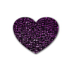 Purple Denim Background Pattern Rubber Coaster (heart)  by Nexatart