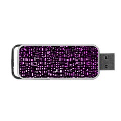 Purple Denim Background Pattern Portable Usb Flash (one Side) by Nexatart