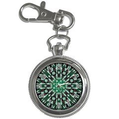 Abstract Green Patterned Wallpaper Background Key Chain Watches by Nexatart