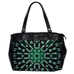Abstract Green Patterned Wallpaper Background Office Handbags