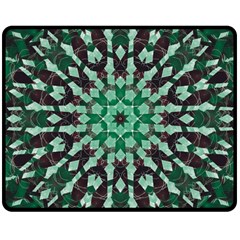 Abstract Green Patterned Wallpaper Background Double Sided Fleece Blanket (medium) 