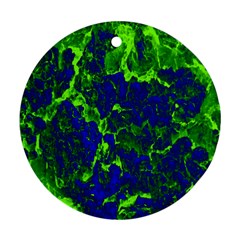 Abstract Green And Blue Background Ornament (Round)