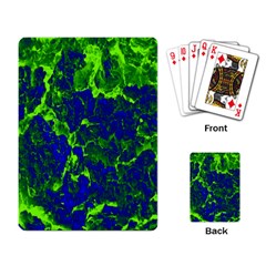 Abstract Green And Blue Background Playing Card