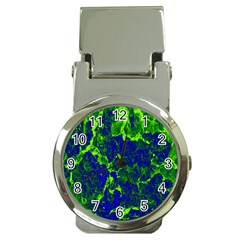 Abstract Green And Blue Background Money Clip Watches