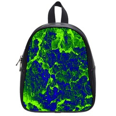 Abstract Green And Blue Background School Bags (Small) 