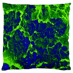 Abstract Green And Blue Background Large Cushion Case (Two Sides)