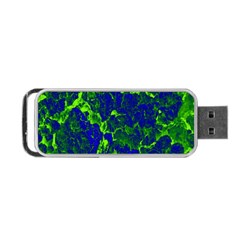 Abstract Green And Blue Background Portable Usb Flash (two Sides) by Nexatart