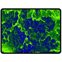 Abstract Green And Blue Background Double Sided Fleece Blanket (Large) 