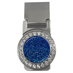 Blue Box Background Pattern Money Clips (cz)  by Nexatart