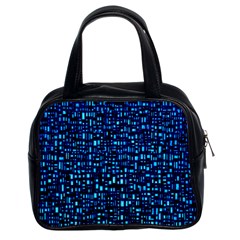 Blue Box Background Pattern Classic Handbags (2 Sides) by Nexatart
