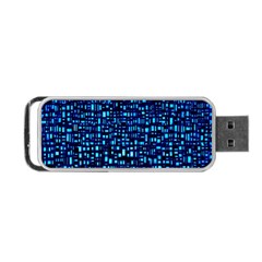 Blue Box Background Pattern Portable Usb Flash (one Side) by Nexatart