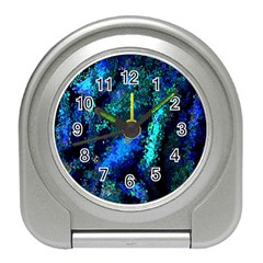 Underwater Abstract Seamless Pattern Of Blues And Elongated Shapes Travel Alarm Clocks by Nexatart