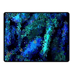 Underwater Abstract Seamless Pattern Of Blues And Elongated Shapes Double Sided Fleece Blanket (small) 