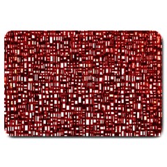 Red Box Background Pattern Large Doormat  by Nexatart