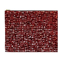 Red Box Background Pattern Cosmetic Bag (xl)