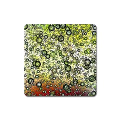 Chaos Background Other Abstract And Chaotic Patterns Square Magnet by Nexatart