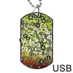 Chaos Background Other Abstract And Chaotic Patterns Dog Tag Usb Flash (one Side)