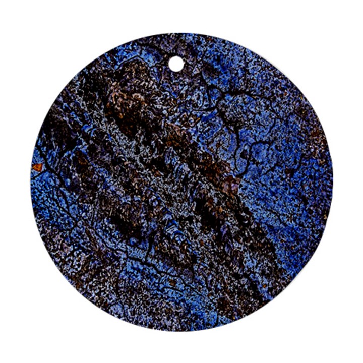 Cracked Mud And Sand Abstract Ornament (Round)