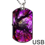 Pink Abstract Tree Dog Tag USB Flash (Two Sides) Back